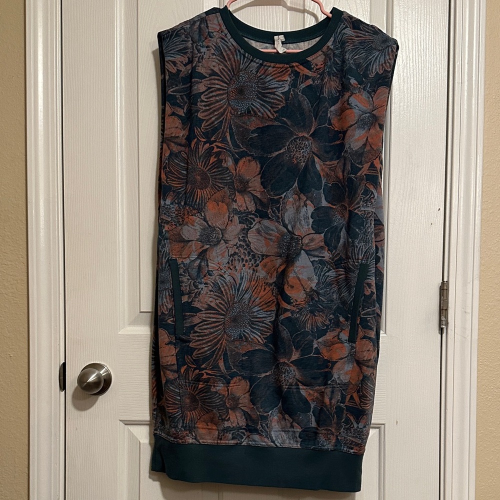 Daily Practice by Anthropologie Floral Sleeveless Mini Sweater Dress